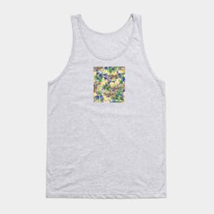 floral, decorative, primitive, watercolor, pattern Tank Top